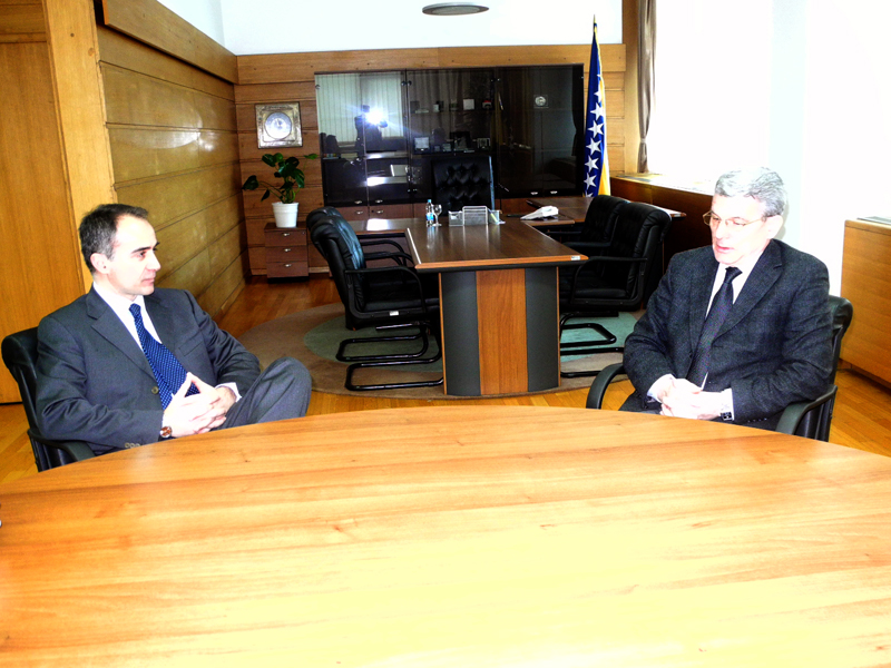 Chairperson of the House of Representatives, Šefik Džaferović, spoke with the Ambassador of Italy in BiH